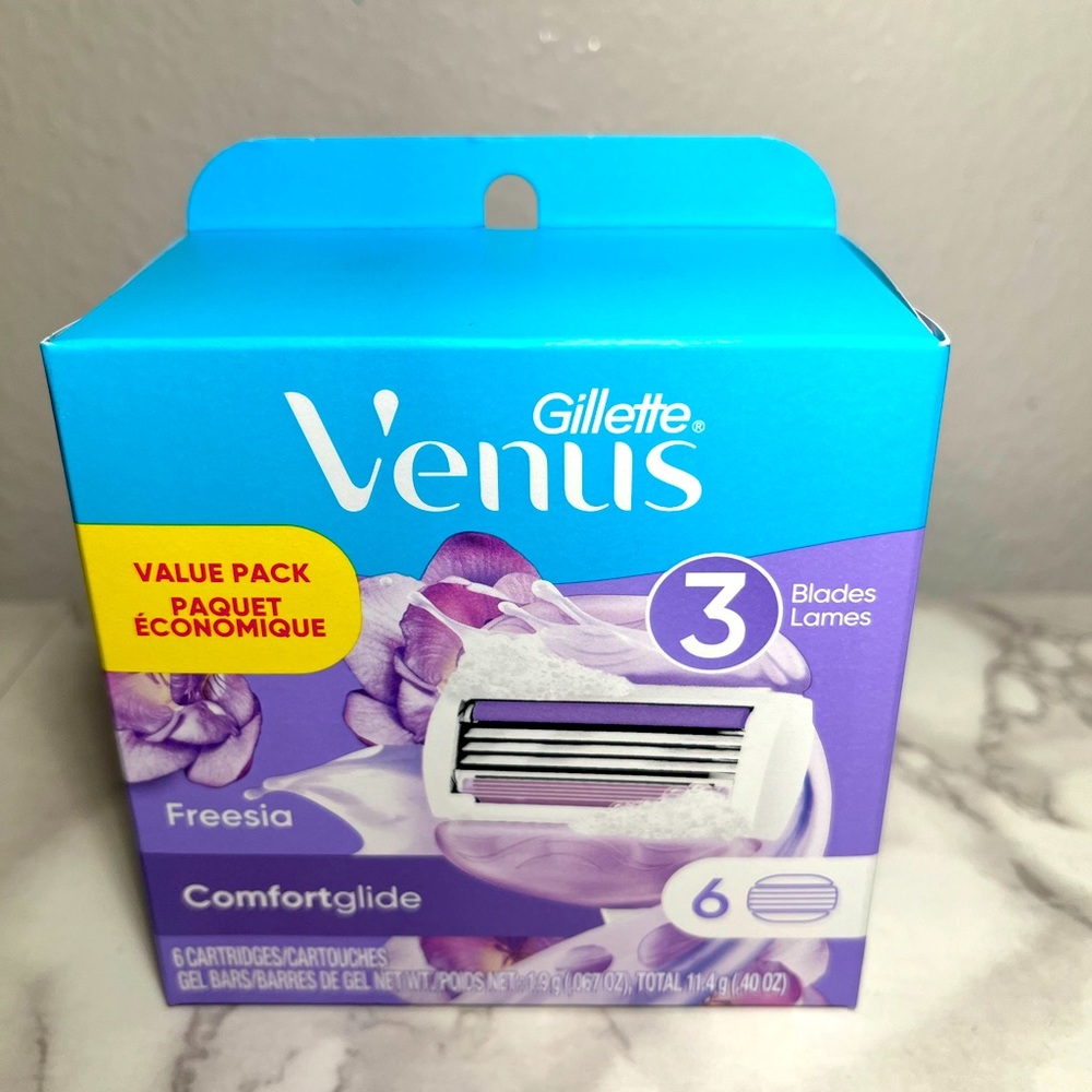 Venus ComfortGlide Freesia Women's Razor Blade Refills, 6 Ct